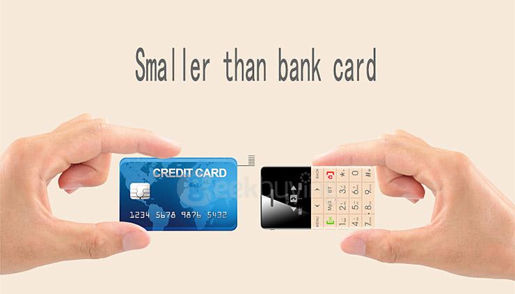 Qmart Q5 Ultra Thin Slim 1.0inch Mini Pocket Card Cell Phone Bluetooth Built-in Battery Anti-lost Remote Capture -White