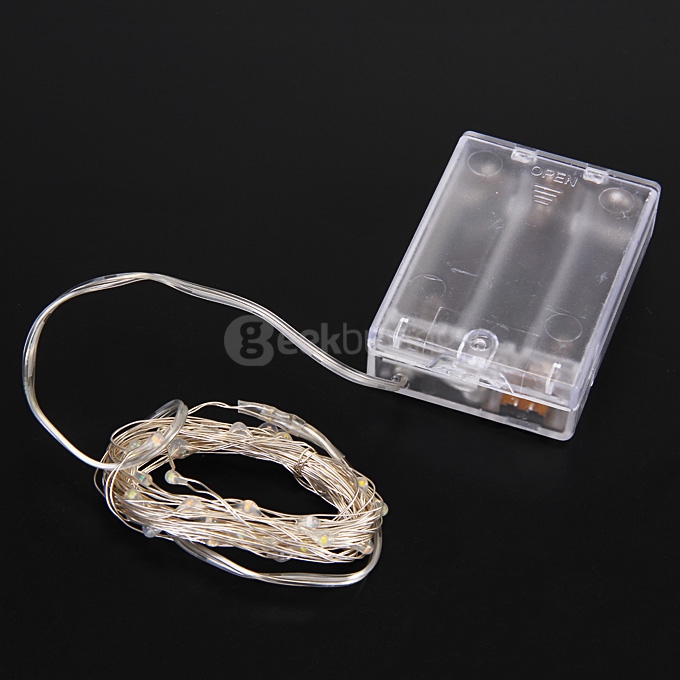 3M 30 LED Lights Battery Cartridge Copper String Lights For Wedding Party - Blue