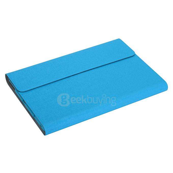 Removable Folding Bluetooth Keyboard with PU Leather Cover Case for IPAD MINI Tablet - Blue