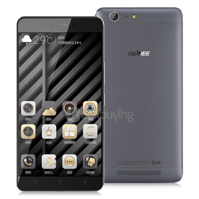 GIONEE M5 5.5inch HD 4G 6020mAh Battery Smartphone Android 5.1 64bit MTK6735 Quad Core 2GB 16GB 13.0MP OTG HiFi - Black