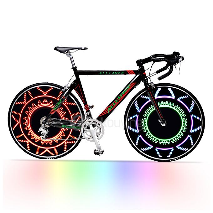 Bicycle Bike CHT-0313B 14 LED 45 Patterns Waterproof Wheel Spoke Light - Blue