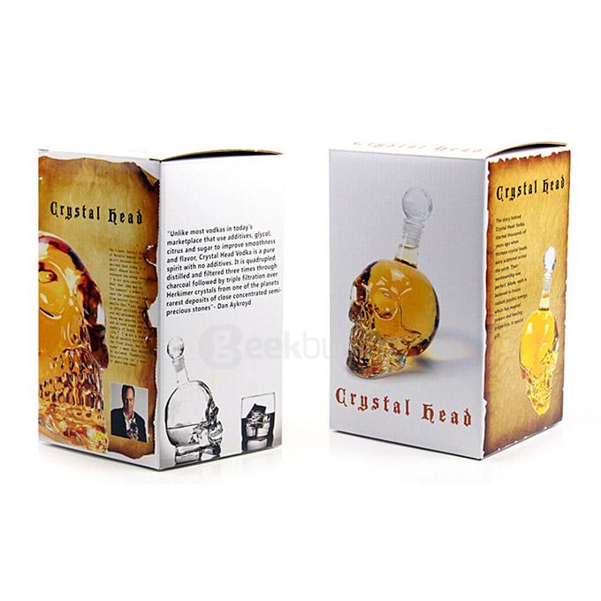 Crystal Skull Head 350ML Vodka Wine Bottle Glass Bottle Decanter
