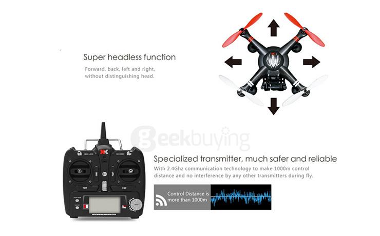 XK DETECT X380-B 1080P HD Camera GPS Compass Headless Mode RC Quadcopter Mode 2 RTF