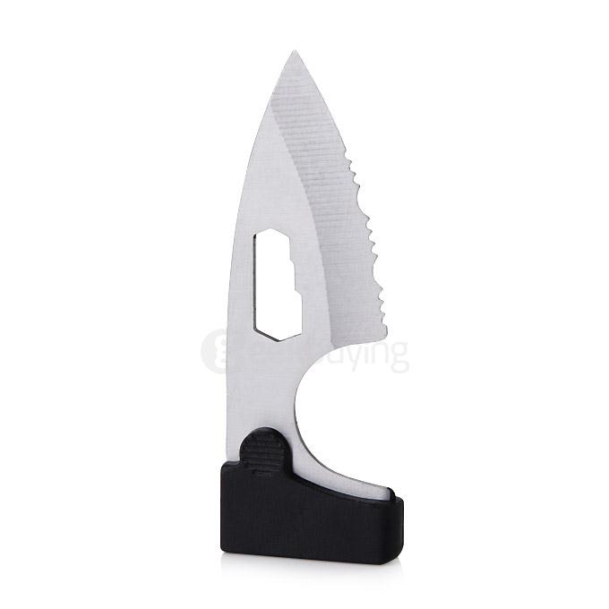 10-In-1 Multitool Card Serrated Knife Tools With Compass Magnifying Screwdriver Tweezers Can Opener