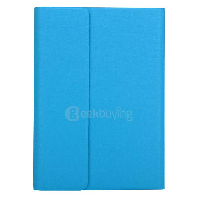 Removable Folding Bluetooth Keyboard with PU Leather Cover Case for IPAD MINI Tablet - Blue