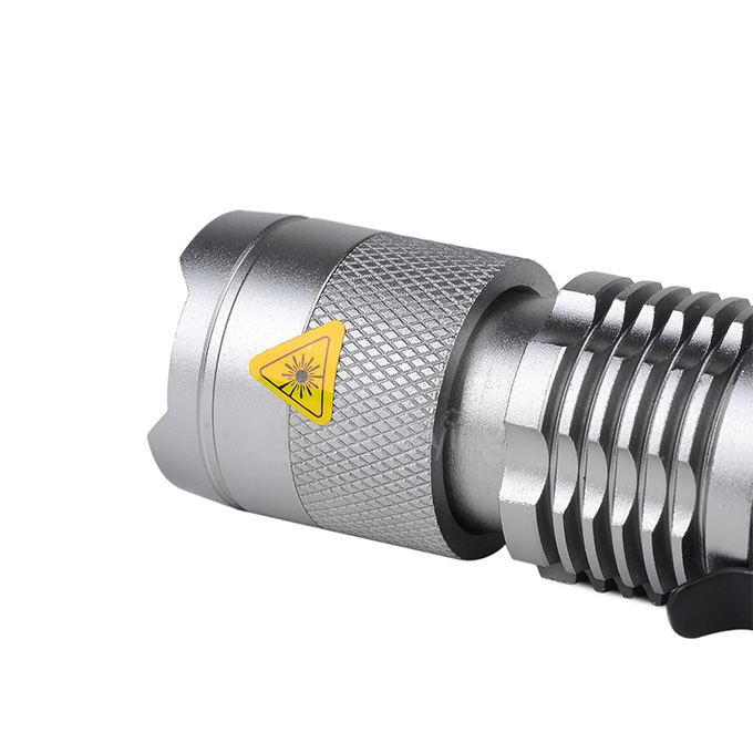 UltraFire SK68XPE 1-LED 400LM 1-Mode Cool White Light Flashlight w/ Clip - Silver