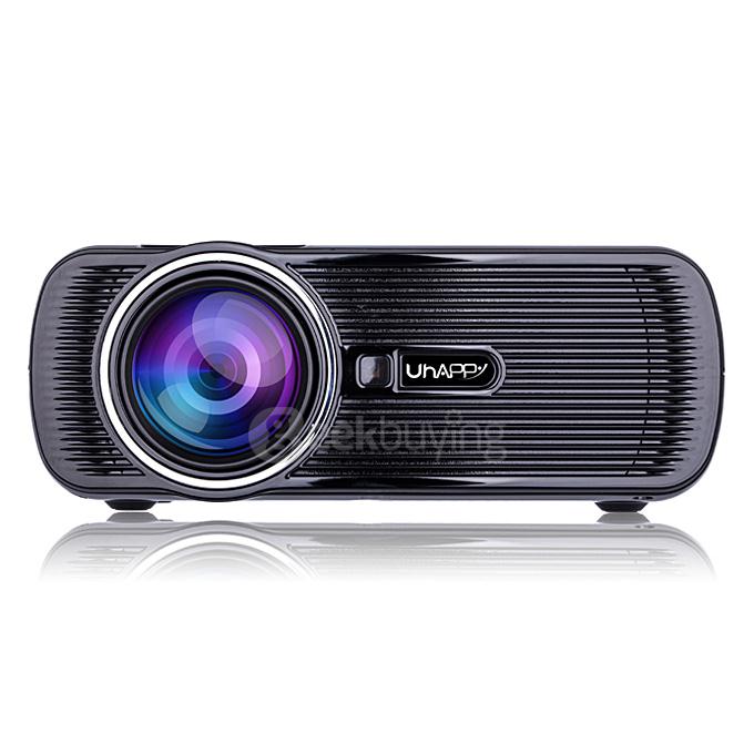 UHAPPY U80 HD Home Projector 800x480 1000LM Multimedia Projector USB/HDMI/TV/DTV/AV/YPBPR/VGA Input -Black