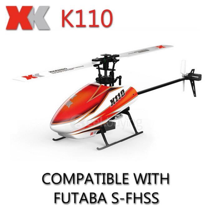 XK K110 Blast 6CH Brushless 3D6G System RC Helicopter BNF Without Transmitter