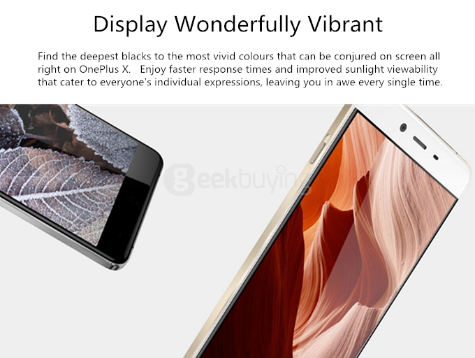 OnePlus X Onyx Standard 5.0inch FHD 1920*1080 4G LTE Android 5.1 3GB 16GB Smartphone Snapdragon 801 Quad Core 13.0MP Camera - Black