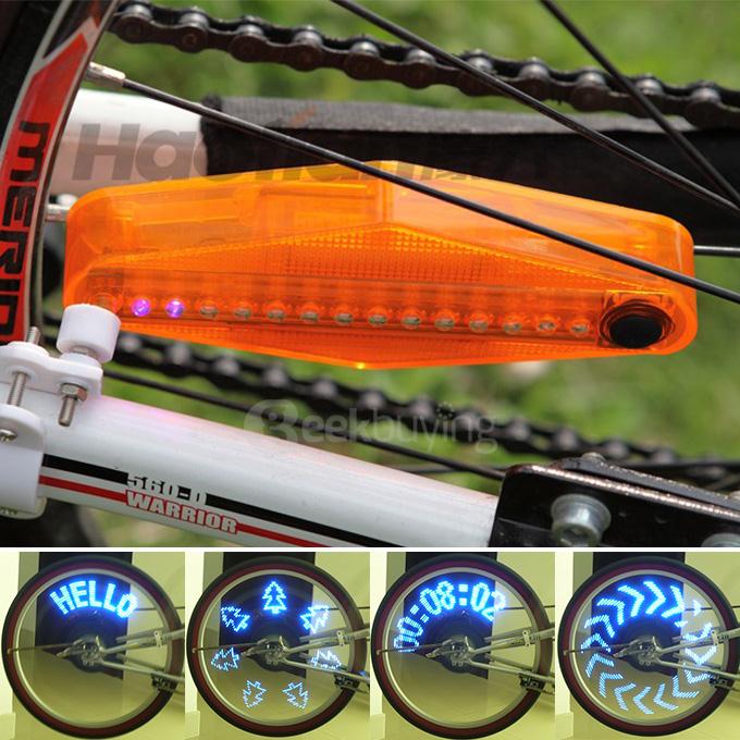 CHT-0309 14 LED 40 Design Patterns Bike Bicycle Wheel Spoke Light - Orange