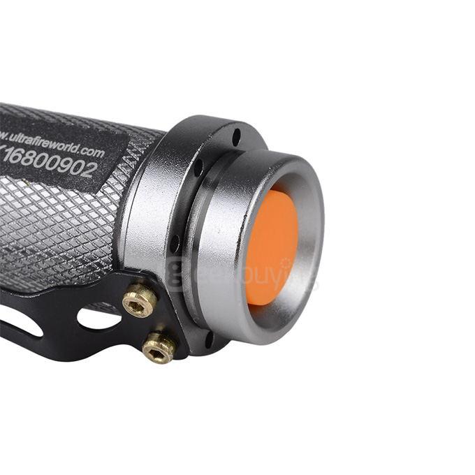 UltraFire SK68XPE 1-LED 400LM 1-Mode Cool White Light Flashlight w/ Clip - Silver