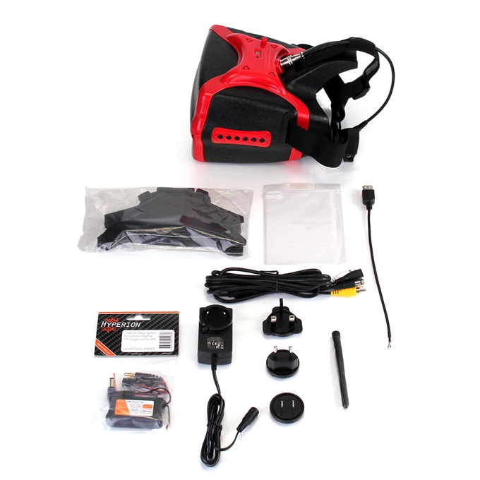 Headplay 5.8G FPV Goggles Aerial Video Glasses FOV72 1280*800 HD HDMI40 - Red