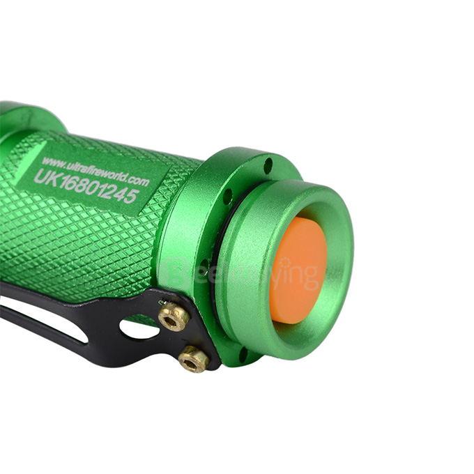 UltraFire SK68XPE 1-LED 400LM 1-Mode Cool White Light Flashlight w/ Clip - Green
