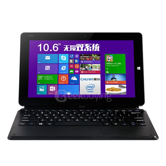 CHUWI Vi10 Pro 10.6 Inch Dual OS Windows8.1 + Android4.4 Tablet PC 2GB/64GB Intel Z3736F Quad Core 2.16GHz IPS 1366*768 Bluetooth HDMI WiFi - Black