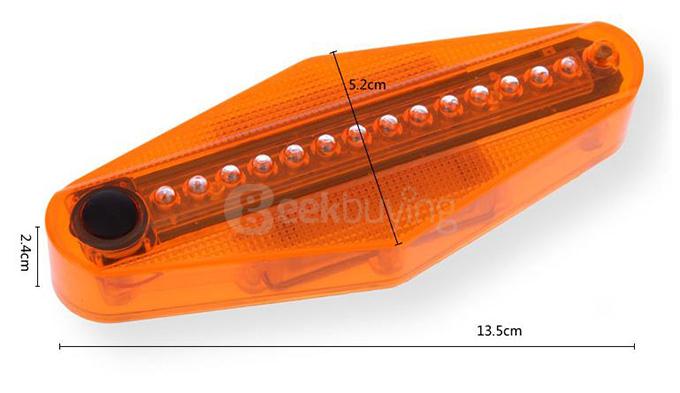 CHT-0309 14 LED 40 Design Patterns Bike Bicycle Wheel Spoke Light - Orange