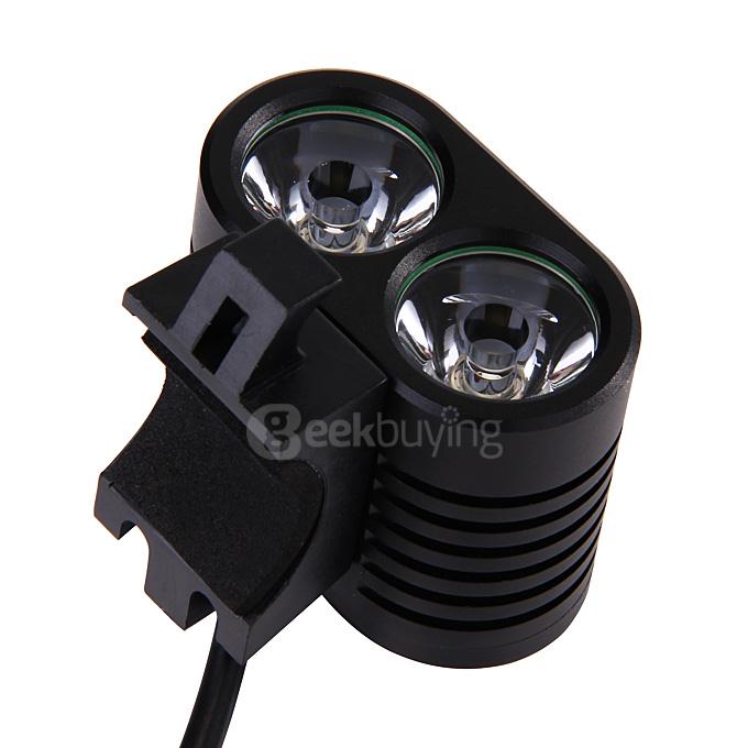 B1 2*CREE XM-L2 T6 1200LM LED Bicycle Flashlight - Black