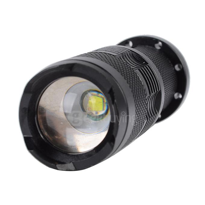 UltraFire SK68XPE 1-LED 400LM 1-Mode Cool White Light Flashlight w/ Clip - Black