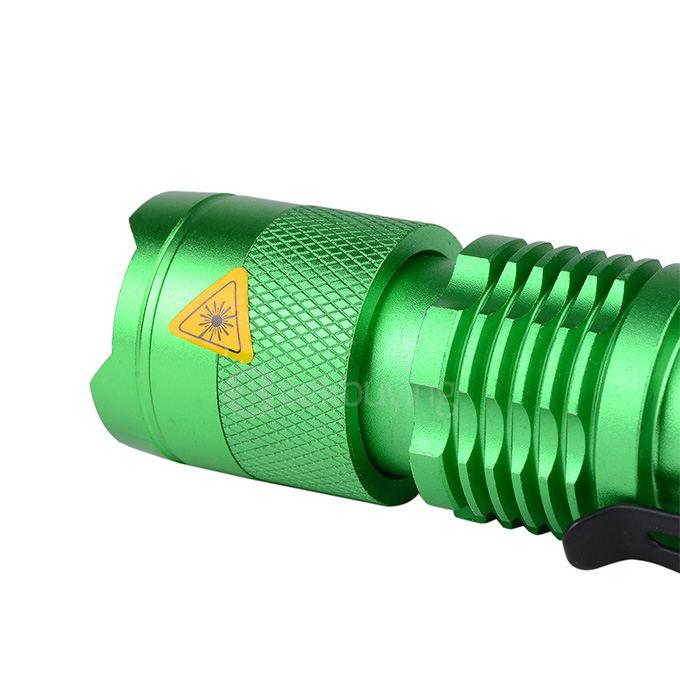 UltraFire SK68XPE 1-LED 400LM 1-Mode Cool White Light Flashlight w/ Clip - Green
