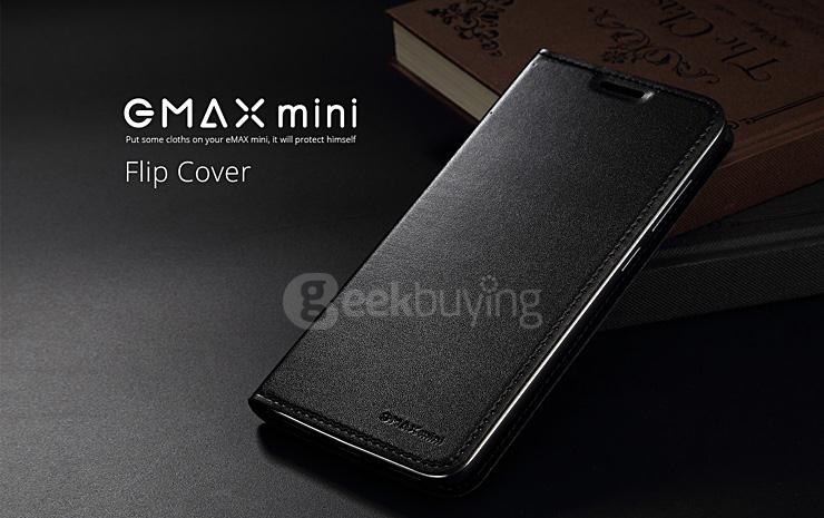 Original Flip Cover Protective Leather Case for UMI Emax Mini Smartphone - Black