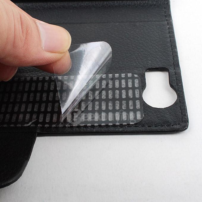 LingMao Protective Hard Cover Flip Stand Leather Case with Card Slots for Micromax Canvas Nitro 2 E311 - Black
