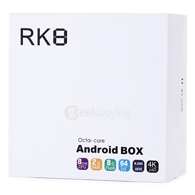 RK8 Android 5.1 4K TV BOX RK3368 Octa Core 2G/8G 2.4G/5G Dual Band WIFI Bluetooth4.0 KODI HDMI2.0 DLNA AirPlay Miracast 3D