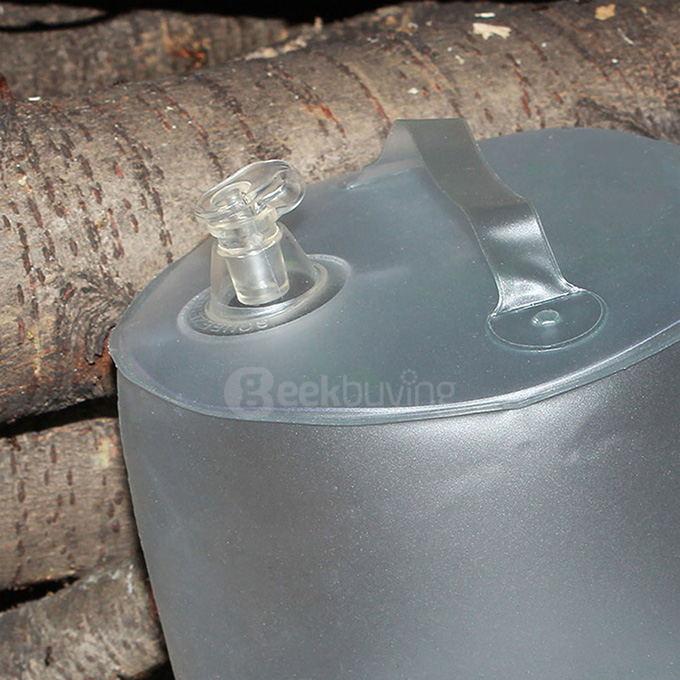 Portable Inflatable 10-LED RGB Light Solar Powered Folding Lantern w/ 8-Mode - Colorful Light