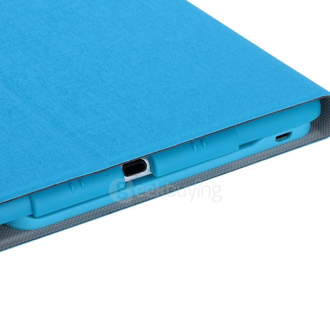 Removable Folding Bluetooth Keyboard with PU Leather Cover Case for IPAD MINI Tablet - Blue