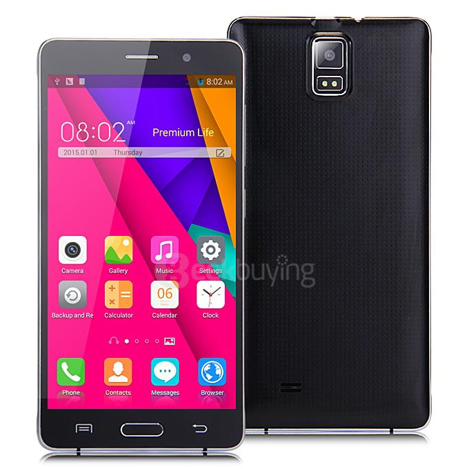 JIAKE N9105 5.5inch QHD MTK6572 Dual Core 1.2GHz Smartphone Android 4.4.2 512MB 4GB 5.0MP 3G GPS Smart Wake - Black