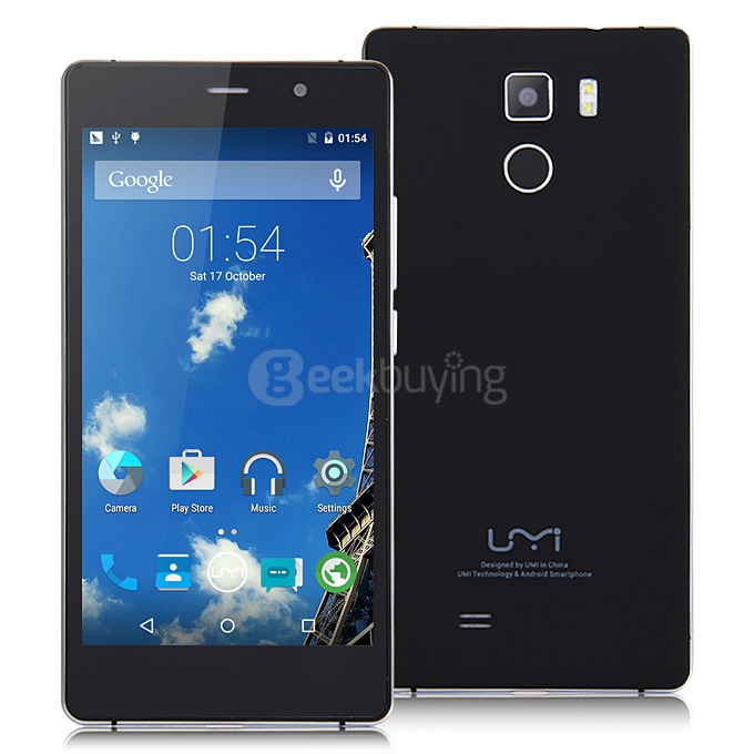 UMI Fair 5.0inch HD 4G FDD-LTE Android 5.1 1GB 8GB Smartphone 64bit MT6735 Quad Core TOUCH ID 13.0MP Camera - Black