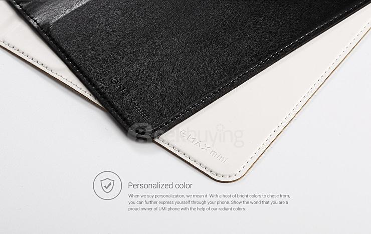 Original Flip Cover Protective Leather Case for UMI Emax Mini Smartphone - Black