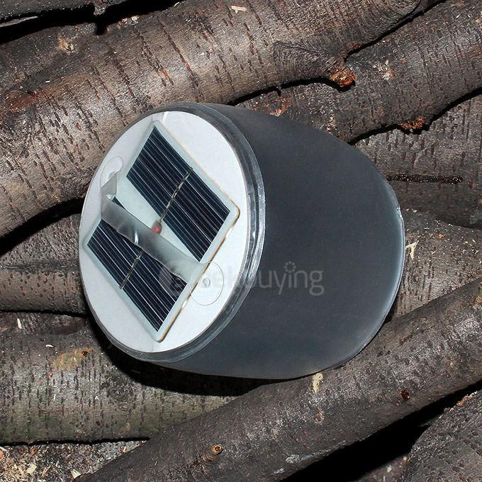 Portable Inflatable 10-LED RGB Light Solar Powered Folding Lantern w/ 8-Mode - Colorful Light