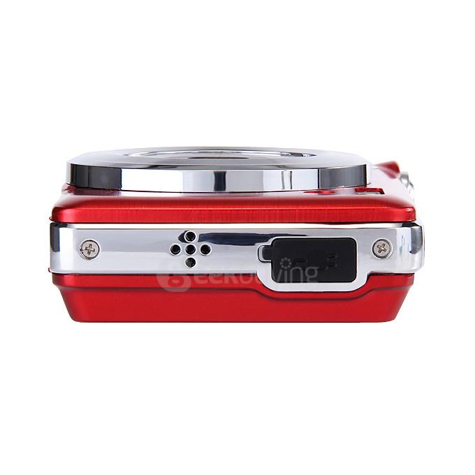 Amkov 2.7inch LCD 15.0MP Digital Camera 4X Digital Zoom AntiShake Smile Capture - Red