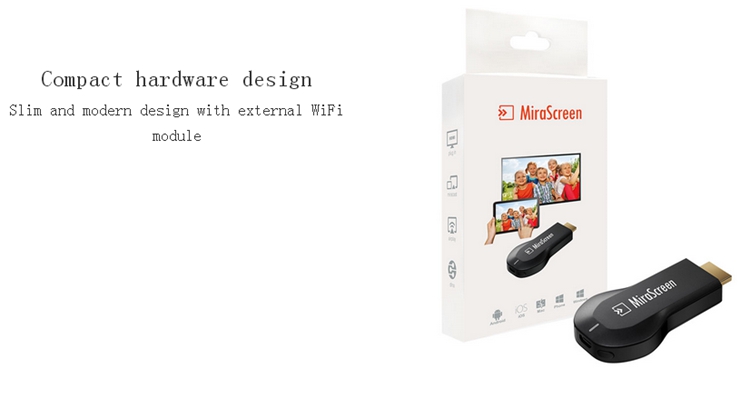 MiraScreen WIFI Display Dongle 1080P Miracast DLNA Airplay AM8252 802.11 b/g/n HDMI