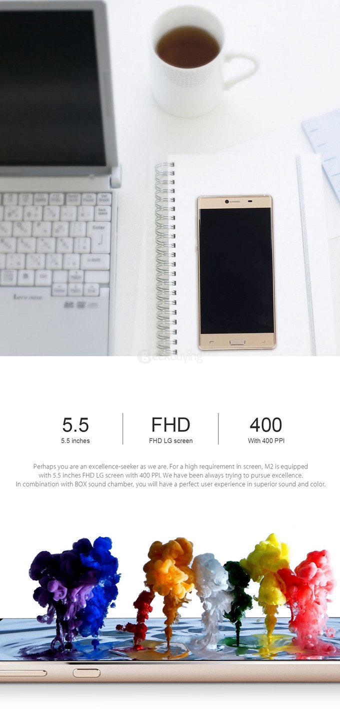 Elephone M2 5.5inch FHD 4G FDD-LTE Android 5.1 3GB 32GB Smartphone 64bit MTK6753 Octa Core 13.0MP Camera - Black