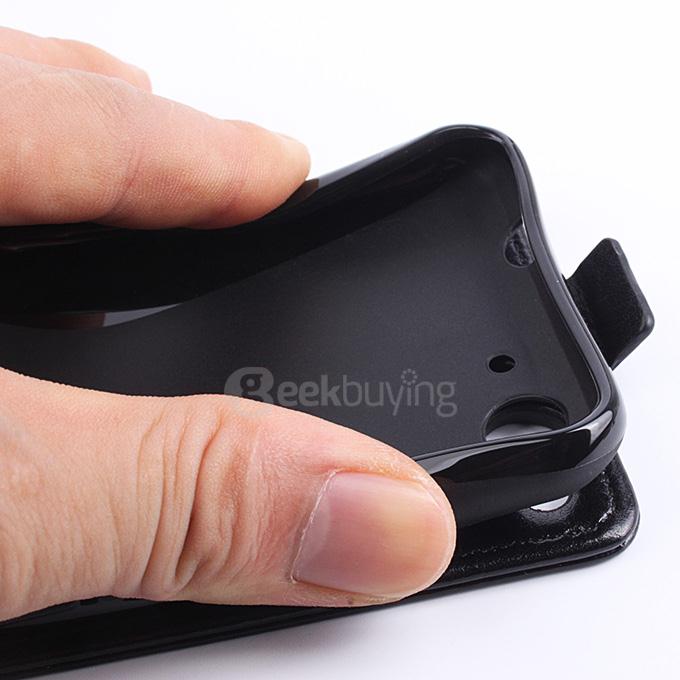 Baiwei Protective Hard Cover Up&Down Flip Stand Leather Case with Back Shell for Vodafone Smart Ultra 6 VF995N - Black