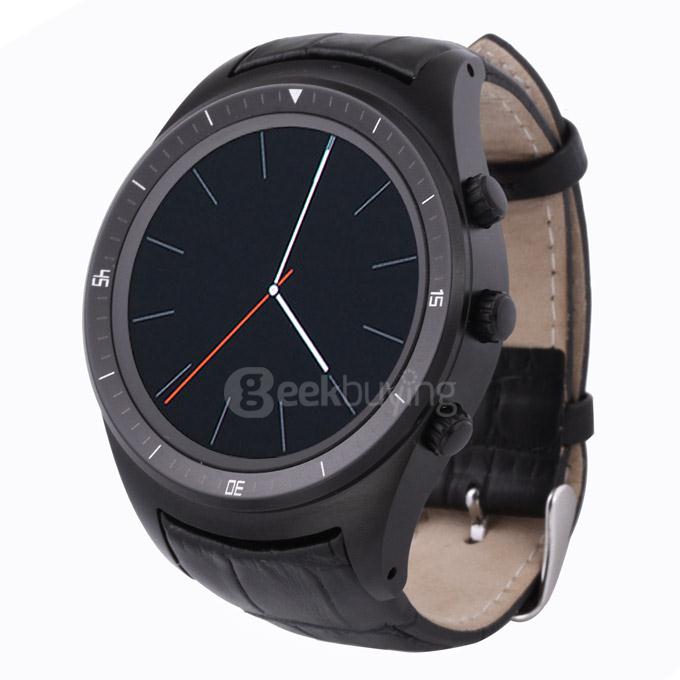 K8 3G Smart Watch Phone Android 4.4 MTK6572 512MB 4GB Heart Rate Monitor FM WiFi GPS Dialer GSM 3G Phone Book Anti Lost - Black