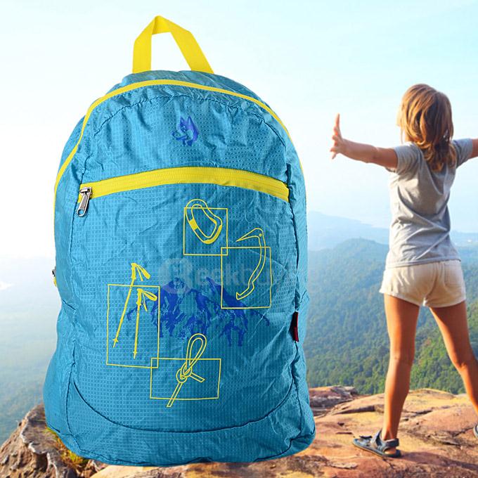 HASKY 0974 Outdoor Sports Foldable Water Resistant Nylon Backpack - Blue (20L)