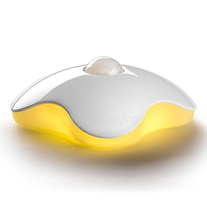 Four Leaf Clover LED Lamps Night Light Motion Sensor Light 6LED Human Body Motion Induction Lamp - Yellow