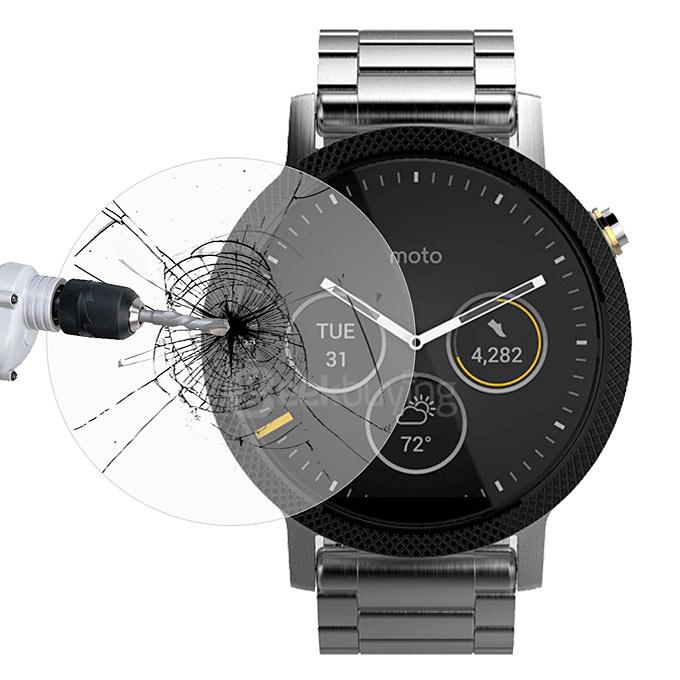 Premium Glass Film 0.2mm Real Tempered Glass Screen Protector for Moto 360 2nd Gen 46mm Smart Watches