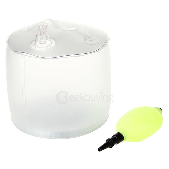 Portable Inflatable 10-LED RGB Light Solar Powered Folding Lantern w/ 8-Mode - Colorful Light