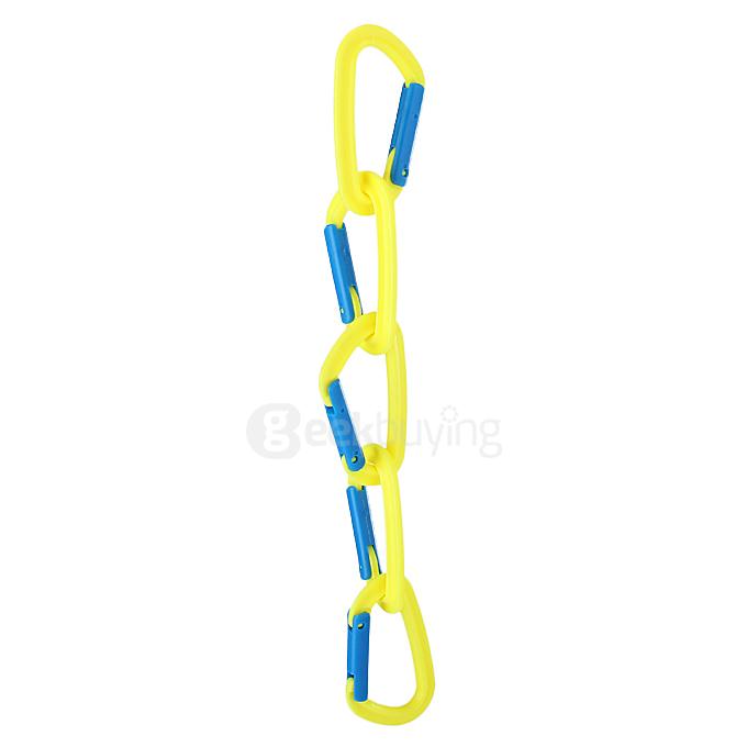 5Pcs No.8 Safety Backpack Buckle Plastic Carabiner Key Chain for Hiking Climbing Backpacking Mountaineering - Yellow