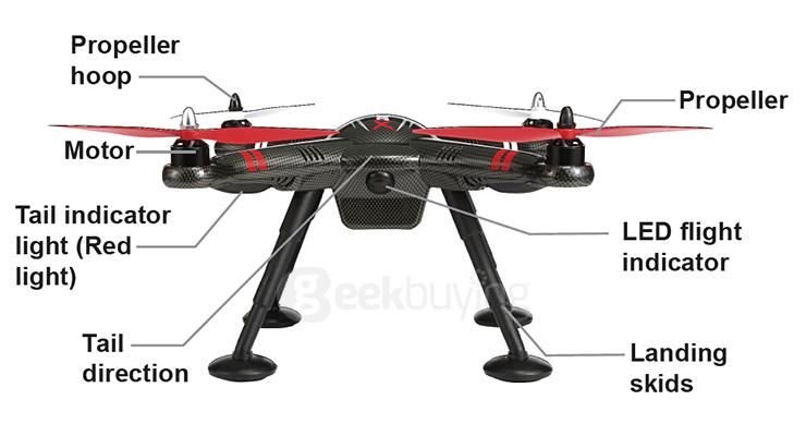 XK DETECT X380-B 1080P HD Camera GPS Compass Headless Mode RC Quadcopter Mode 2 RTF