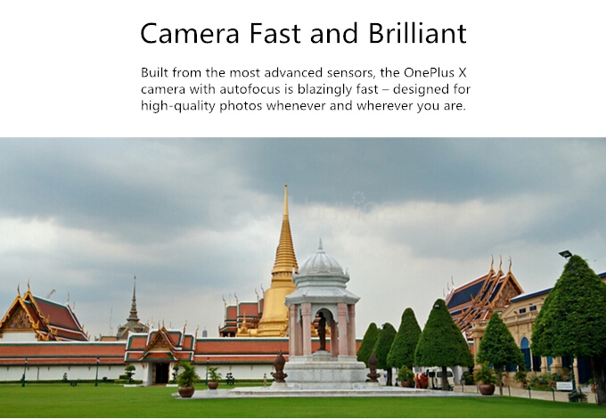 OnePlus X Onyx Basic 5.0inch FHD 1920*1080 4G LTE Android 5.1 2GB 16GB Smartphone Snapdragon 801 Quad Core 13.0MP Camera - Black