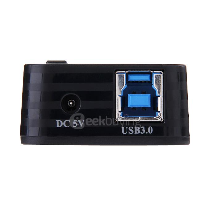 UNITEK Y-3072BK Portable USB3.0 4 Ports USB Hub Fast Charging Sync Data Strip With Switches - Black