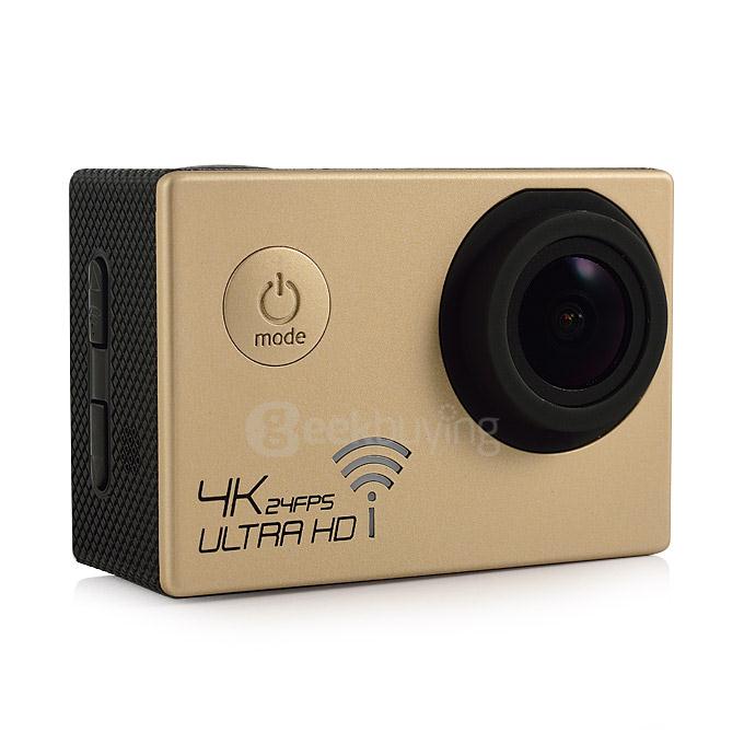 SOOCOO SJ8000 WiFi 4K 24fps Sport DV Camera Novatek 96660 Chipset 12.0MP IMX 117 Image Sensor - Gold