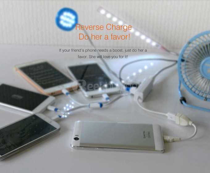 Oukitel K6000 5.5inch IPS HD 4G LTE 6000mAh Android 5.1 Smartphone 64-Bit MT6735 Quad Core 2GB 16GB 13.0MP - White