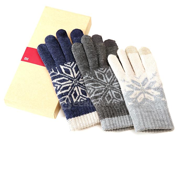 Original Xiaomi Gloves Warm Wool Gloves Unisex Gloves for IOS Android Touch Screen - Dark Gray