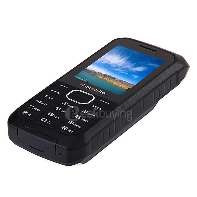 H-mobile X550 2.4inch GSM Phone SC6531DA 32MB+32MB Dual SIM Bluetooth FM Alarm USB Lamp Camera Function Phone - Black