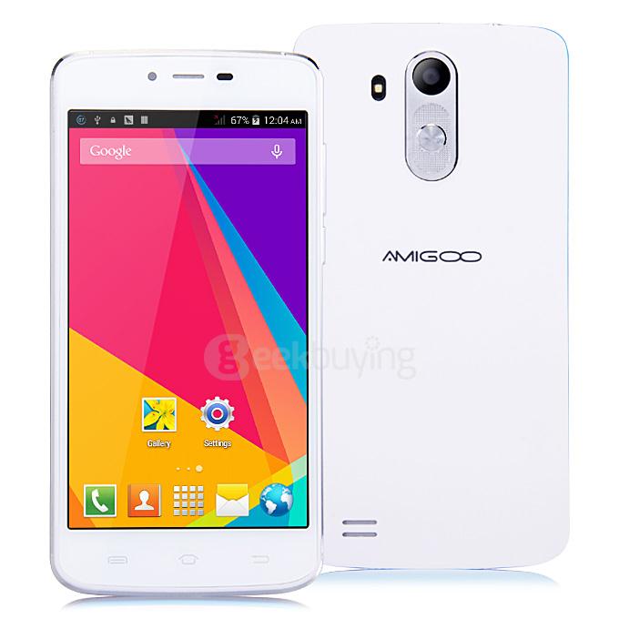 AMIGOO MG200 5.0inch QHD MTK6572 Dual Core 1.2GHz Smartphone Android 4.4 512MB 4GB 5.0MP 3G GPS Smart Wakeup - White