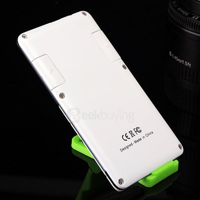 Qmart Q5 Ultra Thin Slim 1.0inch Mini Pocket Card Cell Phone Bluetooth Built-in Battery Anti-lost Remote Capture -White